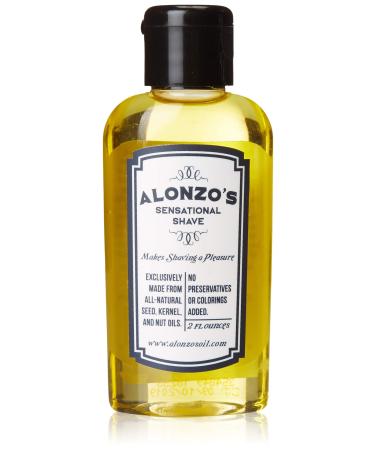 Alonzo's Sensational Shave - Shaving Oil for Men (1-Pack, 2 Oz Bottle) All-Natural Pre-Shave & After Shave Oil for Face and Body - Moisturizes & Calms Irritated Skin from Razor Burn 2 Fl Oz (Pack of 1)