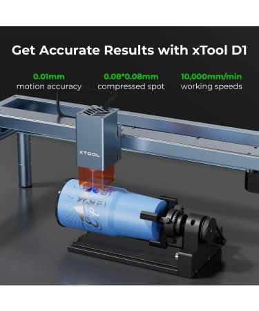 xTool RA2 Pro  4-in-1 Laser Rotary for xTool D1  D1 Pro and Most Laser Engraver  Jaw Chuck Rotary  Y-axis Rotary Roller Engraving Module for Engraving Cylindrical Objects  Wine Glass  Tumbler  Ring - Buy Online on GoSupps.com