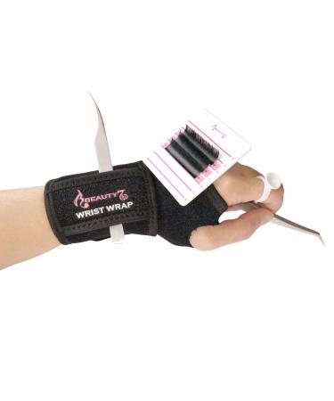WeiMob practical eyelash holder with wrist nylon Velcro scale eyelash holder reusable eyelash seal holder stand pizetten placement lashes palett eyelash extensions - holderkit 05