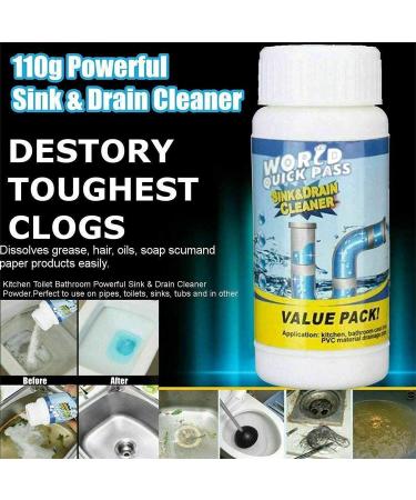 Herios Drain Foam Cleaner Pipe Dredge Deodorant Foam Cleaner Liquid Hair Drain Clog Remover & Cleaner Quick Foaming Toilet Clean for Toilets Sinks Tubs (1pcs) - Buy Online on GoSupps.com