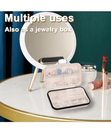 2Pcs Weekly Pill Organizer - Portable Travel Medicine Case with 7 Compartments for Supplements & Fish Oil - Cute & Convenient Daily Medication Planner - Buy Online on GoSupps.com