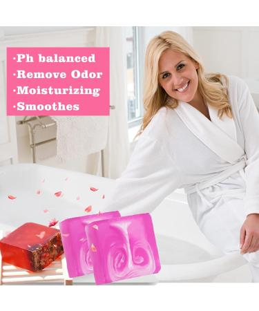 Organic Yoni Soap Bars Set of 4 for Women - pH Balanced Feminine Wash - Handmade Vagina Soap with Bubble Net - Natural Vaginal Care - 3.53 oz - Buy Online on GoSupps.com