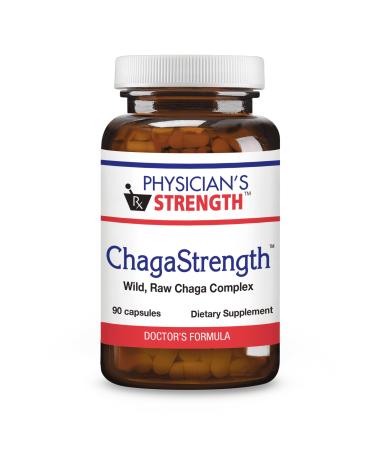 Physician's Strength ChagaStrength - 90 Capsules - Wild Raw Chaga Complex - Immune & Physical Support - Non-GMO - 90 Servings
