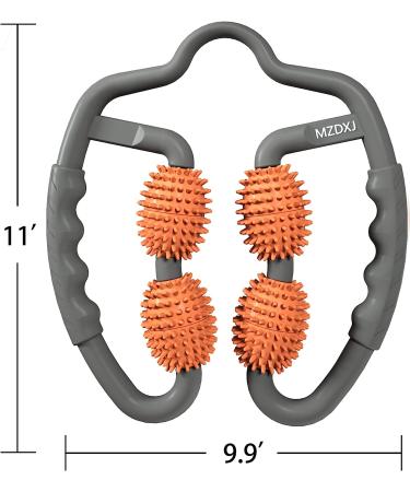 MZDXJ Fascia Muscle Roller - Cellulite Massager for Trigger Points - Reduce Soreness, Tightness in Calves, Legs, Arms & Shoulders - Deep Tissue Massage Tool in Orange Gray - Buy Online on GoSupps.com