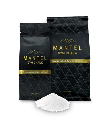 Mantel Gym Chalk - 1LBS (16oz/454g) or 3.5oz (100g) - Premium Ultrafine/Powdered Chalk for Rock Climbing, Weightlifting, Gymnastics, etc - Skin Friendly, Pure Magnesium Carbonate