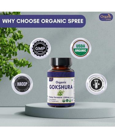 Gokshura 120 Tablets | Tribulus Terrestris (Gokshura) | USDA Organic Certified | Supports Immunity and Strength* | Organic and Natural 120tab 120 Count (Pack of 1) - Buy Online on GoSupps.com