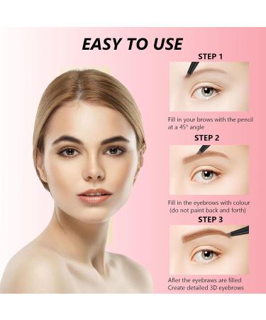 Buy Eyebrow Pencil & Microblading Pen - Waterproof Smudge-proof Long Lasting Eye Makeup - Perfect for Natural Eyebrow Hair - International Shipping Available - Buy Online on GoSupps.com
