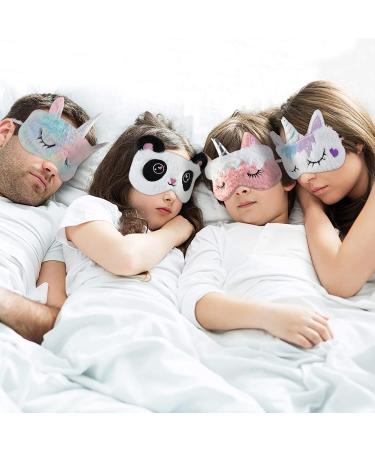 BE Cute Plush Sleep Mask - Adorable Cat Panda & Bunny Blindfold Eye Cover for Kids & Women - Perfect Gift - Buy Online on GoSupps.com