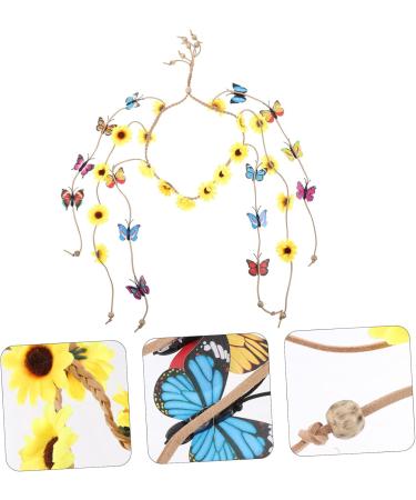 Headbands Hair Ties Hair Accessories Hair Bands Tassel Headband Sunflower Butterfly Headband Sunflower Headband Floral Headband Women Headband Sun Flower Vacation Fabric Flowers - Buy Online on GoSupps.com