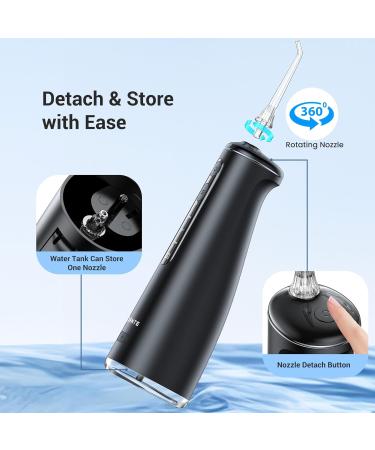 Water Dental Flosser - Portable Oral Irrigator with Micro-Bubbles Tech 4 Modes 8 Intensities Rechargeable IPX7 Waterproof - Perfect for Travel - Buy Online on GoSupps.com