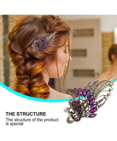Buy TOYANDONA Rhinestone Hair Clips for Women - Purple Alloy Bobby Pins & Snap Barrettes | International Shipping Available - Buy Online on GoSupps.com