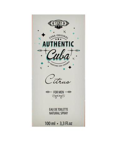 Cuba Authentic Citrus for Men - 3.3 oz EDT Spray - Buy Online on GoSupps.com