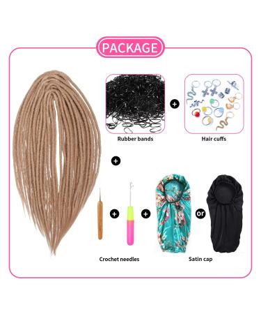 DSoar 24 Double Ended Synthetic Dreadlocks - 10 Strands - Soft Crocheted Hair Extensions for Reggae & Hip-Hop Style - 0.6cm Thickness - Buy Online on GoSupps.com