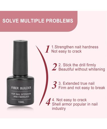 Nail Extension Fiberglass Kit 15ml Extension and 10pcs Fiberglass Sheet for Women DIY Nail Art Extension Accessories Fiberglass Nail Wraps - Buy Online on GoSupps.com