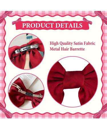 Acwoo Satin Loop Hair Clip - 90s Inspired Hair Loops for Girls & Women | Perfect for Halloween Christmas Parties & Evening Events - Buy Online on GoSupps.com