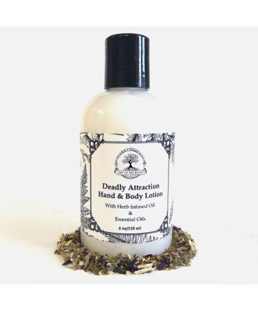 Deadly Attraction Hand & Body Lotion | 4 OZ with Infused Oils | Seduction, Attraction, Love & Rituals | Wiccan, Pagan, Magick