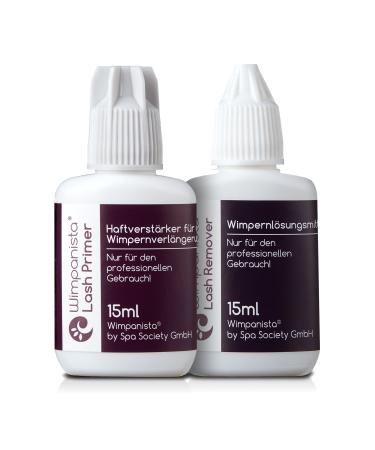 Wimpanista Eyelash Primer & Remover Set - 15ml Each | Adhesion Enhancer for Eyelash Extensions | International Shipping Available - Buy Online on GoSupps.com