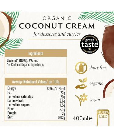 Biona Organic Coconut Cream (Tin) 400ml - Buy Online on GoSupps.com
