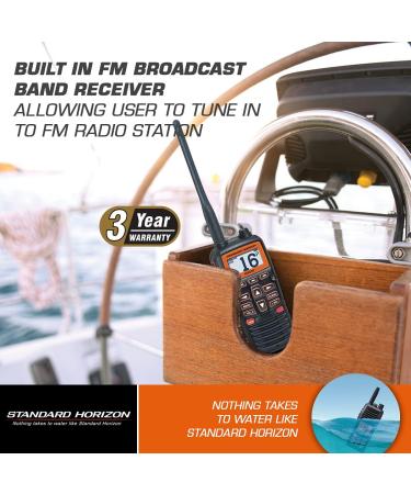 Standard Horizon HX210 Handheld VHF Radio - Black | Reliable Communication on the Go - Buy Online on GoSupps.com