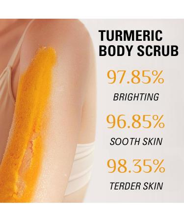 Turmeric And Vitamin C Body Scrub Exfoliating Body Scrub With Turmeric Dead Skin Remover For Body Improve Dark Spots&Acne Natural Deep Cleansing Body Scrub Exfoliator Body Skin Care 100g - Buy Online on GoSupps.com