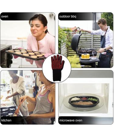 Buy Heat Resistant BBQ Gloves - Fireproof Oven Mitts for Grilling & Cooking | Insulated Kitchen Glove | 1pc - Buy Online on GoSupps.com
