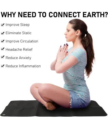 Grounding Pad for Inflammation Relief | PU Leather Mat & Negative Ion Bracelet for Muscle Relaxation | International Shipping Available - Buy Online on GoSupps.com