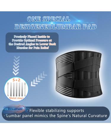 Buy Back Braces for Lower Back Pain Relief - 7 Stays & Breathable Support Belt for Men/Women - Anti-Skid Lumbar Support for Sciatica (M) | International Shipping Available - Buy Online on GoSupps.com