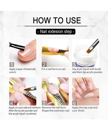 Acrylic Nail Kit for Beginners - Pink Nude Beige Acrylic Powder Set with Nail Extension Brush | 3 Colours Nail Powder Set - Buy Online on GoSupps.com
