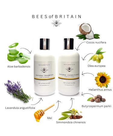 Buy 99% Flushing Honey & Lavender - 250ml | Bees of Britain | Sulfate & Paraben Free | PH 5.5 | 5% Donated to Save Bees - Buy Online on GoSupps.com