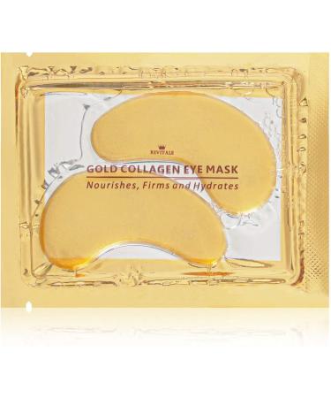 Revitale 24k Gold Under Eye Patches - Hydrating Collagen Gel Mask for Puffy Eyes & Dark Circles - 30 Pack - Buy Online on GoSupps.com