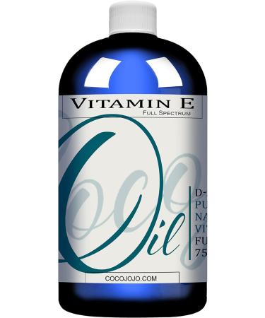 100% Pure Vitamin E Oil - Full Spectrum D Alpha Tocopherol 75,000 IU - 16 oz for Skin, Hair, Nails - Hydrating & Rejuvenating - Buy Online on GoSupps.com