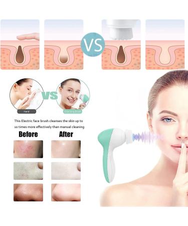 Electric Facial Spin Brush Set for Deep Cleansing and Exfoliating - 4 Brush Heads Included, Perfect for Blackhead Removal and Skin Massage - Ideal Gift for Teenage Girls - Buy Online on GoSupps.com