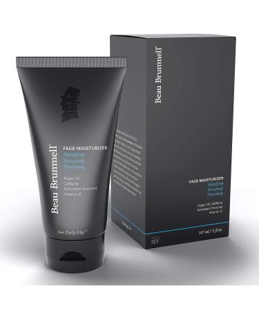 Beau Brummell Matte Finish Face Moisturizer | Lightweight Lotion with Caffeine & Vitamin-E | Anti-aging for Dry/Oily Skin | 5 oz - Made In USA - Buy Online on GoSupps.com