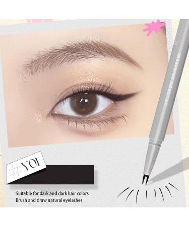 Eyeliner Liquid Liner Eyeliner Liquid Liner Brush Eyeliner Liquid Liner Set Double Tip Eyelash Pencil Stencil Liquid Eyeliner Liquid Eyeliner for Daily Makeup Use for Halloween A: Gray Black - Buy Online on GoSupps.com