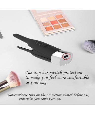 Mini Cordless Hair Straightener Pencil Flat Iron for Short Hair and Pixie Cut - 3/10-Inch Plate - Easy to Use and Carry - Beard Straightener - Black (Upgrade) - Buy Online on GoSupps.com