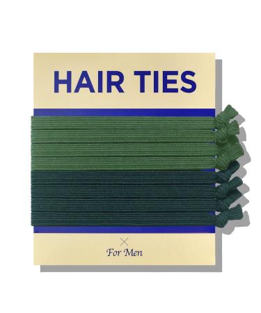 Havhaf Knotted men's hair gum for men-no damage fold break bun hair gum for men with long hair |For rolls curly thick elastic for boys (forest thin) 1 piece (1 -pack) forest