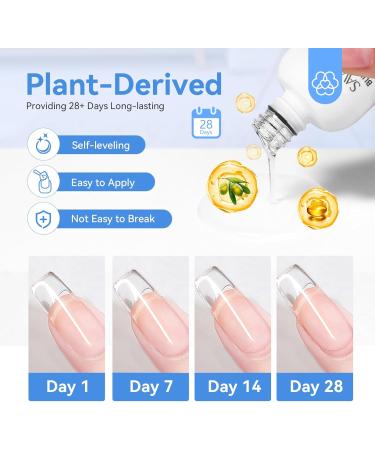 SAVILAND Clear Builder Nail Gel Kit - 15ml Builder Nail Gel In A Bottle Base & Top Gel with Castor Oil & Vitamin E Ingredients Hard Gel Nail Strengthener Gel Hardener Nail Extension Repair Nail Art - Buy Online on GoSupps.com
