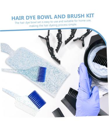 Healeved 1 Set Translucent Hair Dye Set Hair Color Mixing Bowl and Supplies Hair Mixing Bowl and Brush Hair Color Kit Hair Dye Bowl and Brush Kit Hair Color Brush and Bowl 16.00X14.10X6.00CM Blue - Buy Online on GoSupps.com