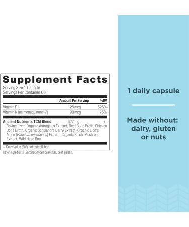 Ancient Nutrition SBO Probiotics Capsules Ultimate 60 Count + Vitamin D Capsules 90 Count - Buy Online on GoSupps.com