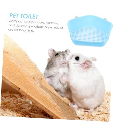 BESPORTBLE Box Rabbit Toilet Bunny Accessories Critter Bath Toilet Pan Tray Bunny Supplies Hamster Plastic Blue - Buy Online on GoSupps.com