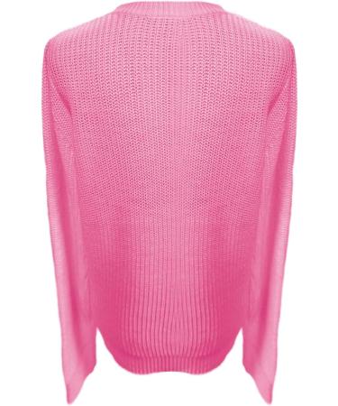 Shop Women's Autumn Winter Sweaters & Knitted Jackets 2023 - Off Shoulder Long Sleeve Plus Size Pink Blouses - Buy Online on GoSupps.com