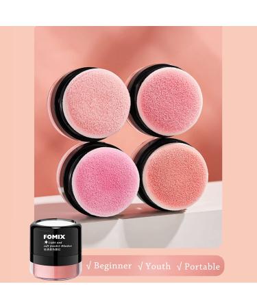 Silky Smooth Coral Red Loose Powder Blush Cushion with Puff - High Pigmented & Easy to Blend | Natural Face Blush for Cheeks - Buy Online on GoSupps.com