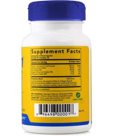 Flexcin Joint Health & Mobility Formula with CM8 (Cetyl Myristoleate) - Joint Supplements for Men and Women with Glucosamine, MSM, Collagen Type II - 3 Pack (270 Capsules) 90 Count (Pack of 3) - Buy Online on GoSupps.com