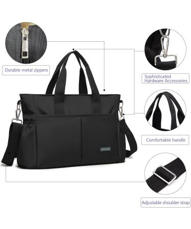 ROYAL FAIR Nappy Changing Bags Baby Changing Bag For Mom And Dad Portable Messenger Tote Bag with Pram Clips Maternity Diaper Bag Travel Tote Bag (Black Medium) 40x28 x12.8 CM Black - Buy Online on GoSupps.com