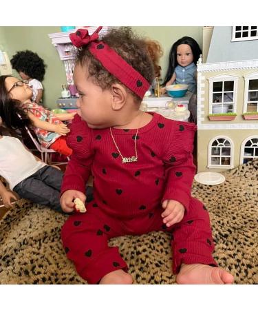 Baby Girl White Lace Ruffle Romper Top +Jeans Shorts Set | 12-18 Months Red - Buy Online on GoSupps.com