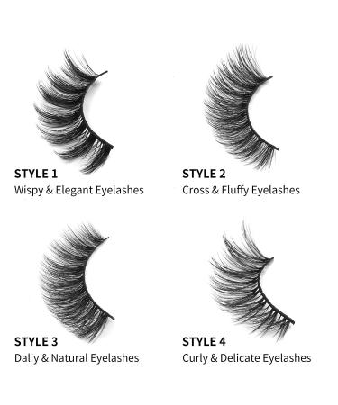 DYSILK 16 Pairs 6D Mink False Eyelashes 4 Styles | Natural & Dramatic Makeup | Wispy Volume | Reusable Handmade Lashes - Pack of 1 - Buy Online on GoSupps.com
