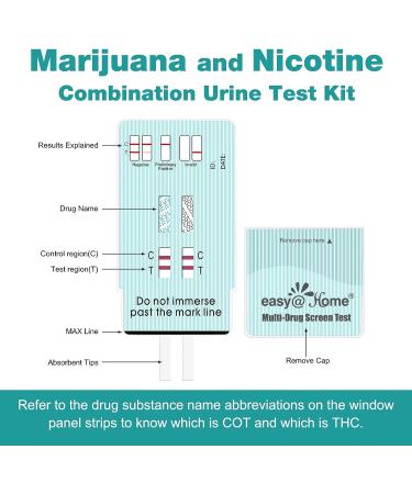 EasyHome 2 Panel Nicotine Cotinine Test Kit - Accurate Home Testing, Over The Counter - 15 Count - Buy Online on GoSupps.com