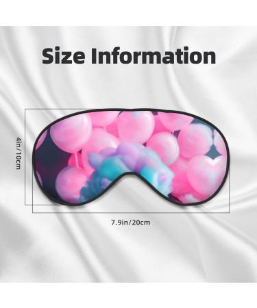 Red Cotton Candy Print Soft Eye Mask - Sleep Eye Mask for Men & Women | Comfortable Travel Sleep Aid - Buy Online on GoSupps.com