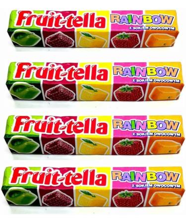 Fruit Tella Rainbow Chewy Candy with Fruit Juice Sold By Kidzbuzz (10) - Buy Online on GoSupps.com