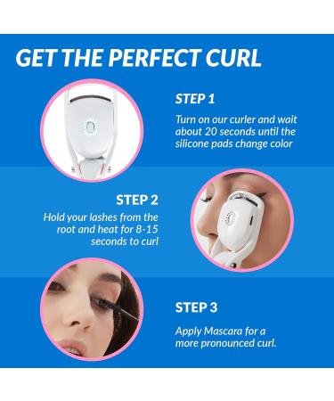 YOOVE Heated Eyelash Curlers - Rechargeable 3 Heating Modes & 2-in-1 Comb for Long-Lasting Curls | Effortless Electric Styling Anywhere - Buy Online on GoSupps.com